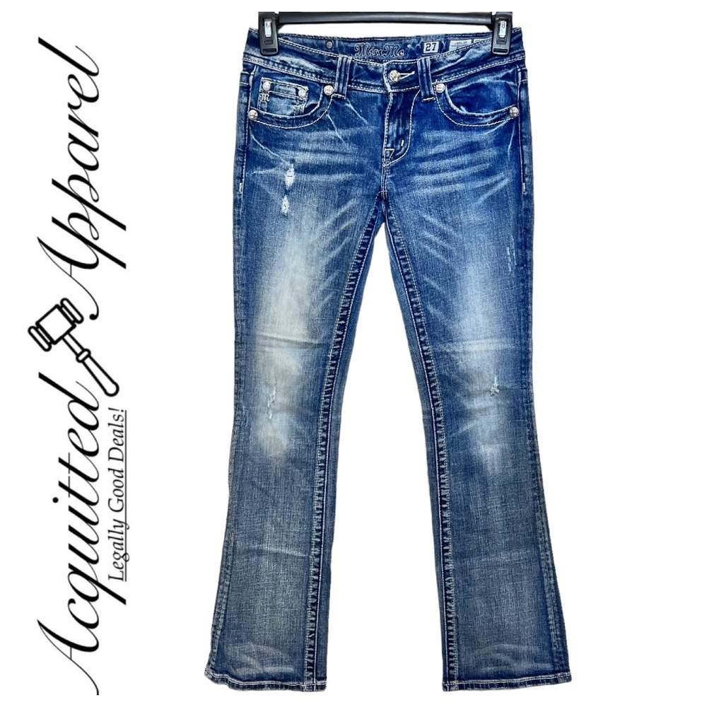 Miss Me Native American Style Crystal Rhinestone Boot Cut Jeans